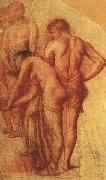 Chevannes, Pierre Puvis de Study of Four Figures for Repose oil painting